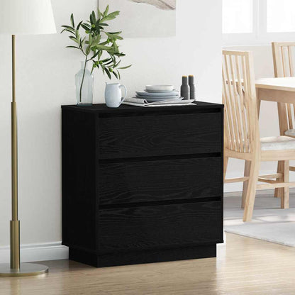 Nachttisch mit Schwarz 71 x 34,5 x 75 cm Holzwerkstoff