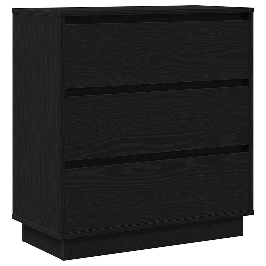 Nachttisch mit Schwarz 71 x 34,5 x 75 cm Holzwerkstoff