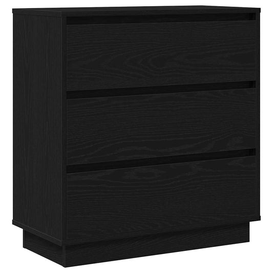Nachttisch mit Schwarz 71 x 34,5 x 75 cm Holzwerkstoff