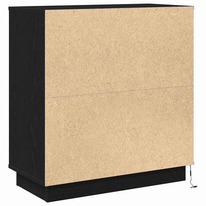 Nachttisch mit Schwarz 71 x 34,5 x 75 cm Holzwerkstoff