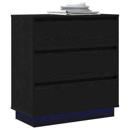 Nachttisch mit Schwarz 71 x 34,5 x 75 cm Holzwerkstoff