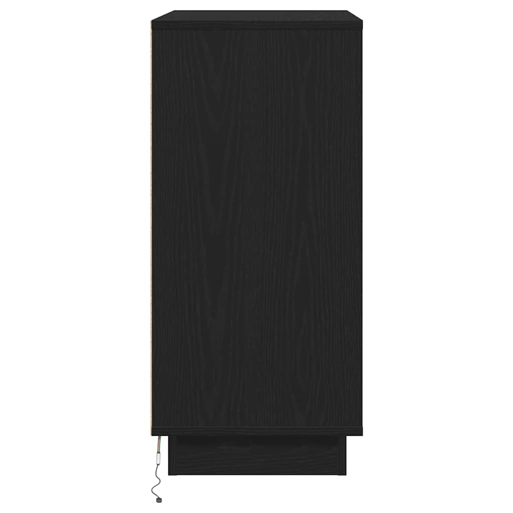 Nachttisch mit Schwarz 71 x 34,5 x 75 cm Holzwerkstoff