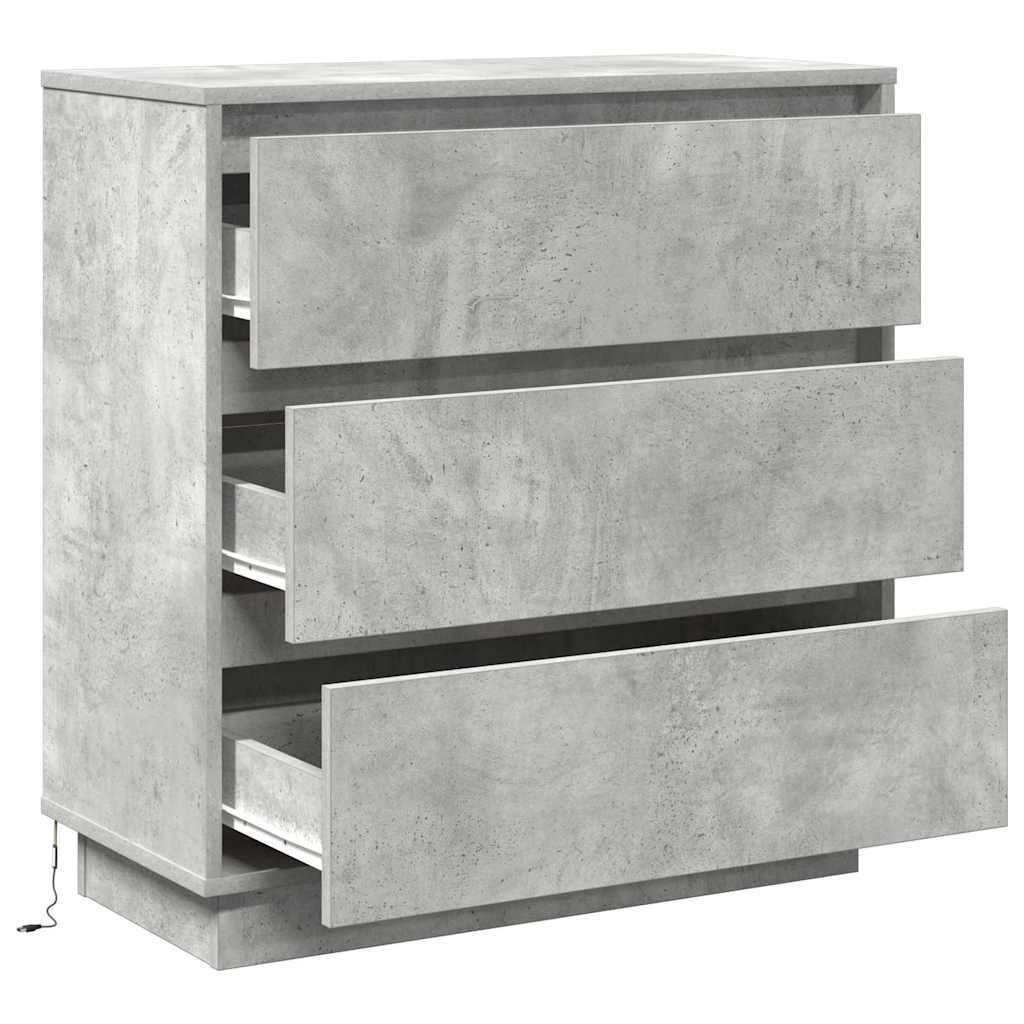 Nachttisch Beton Grau 71 x 34,5 x 75 cm Holzwerkstoff