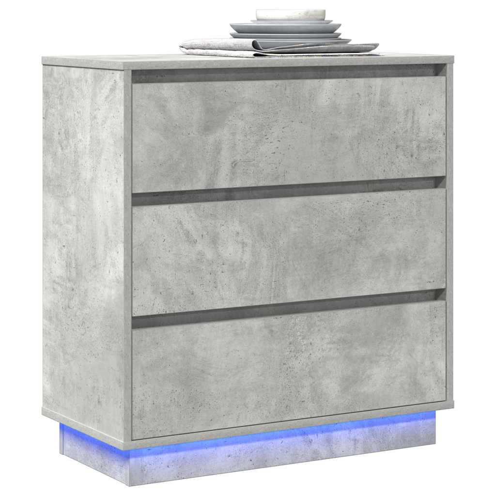 Nachttisch Beton Grau 71 x 34,5 x 75 cm Holzwerkstoff