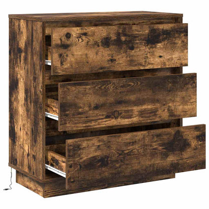 Nachttisch mit Räuchereiche 71 x 34,5 x 75 cm Holzwerkstoff