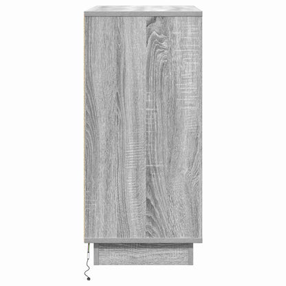 Nachttisch mit Schubladen Grau 71 x 34,5 x 75 cm Holzwerkstoff
