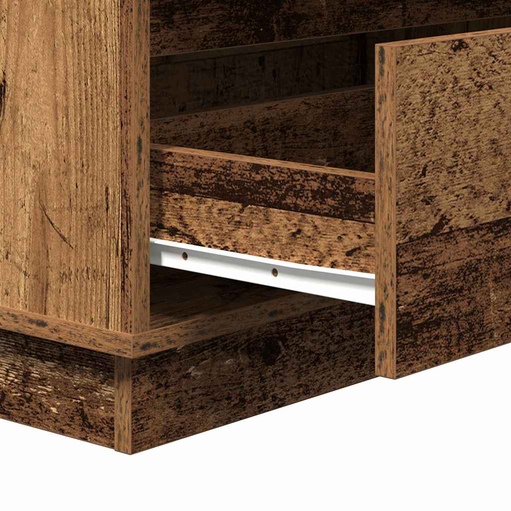 Nachttisch mit Altholz 71 x 34,5 x 75 cm Holzwerkstoff