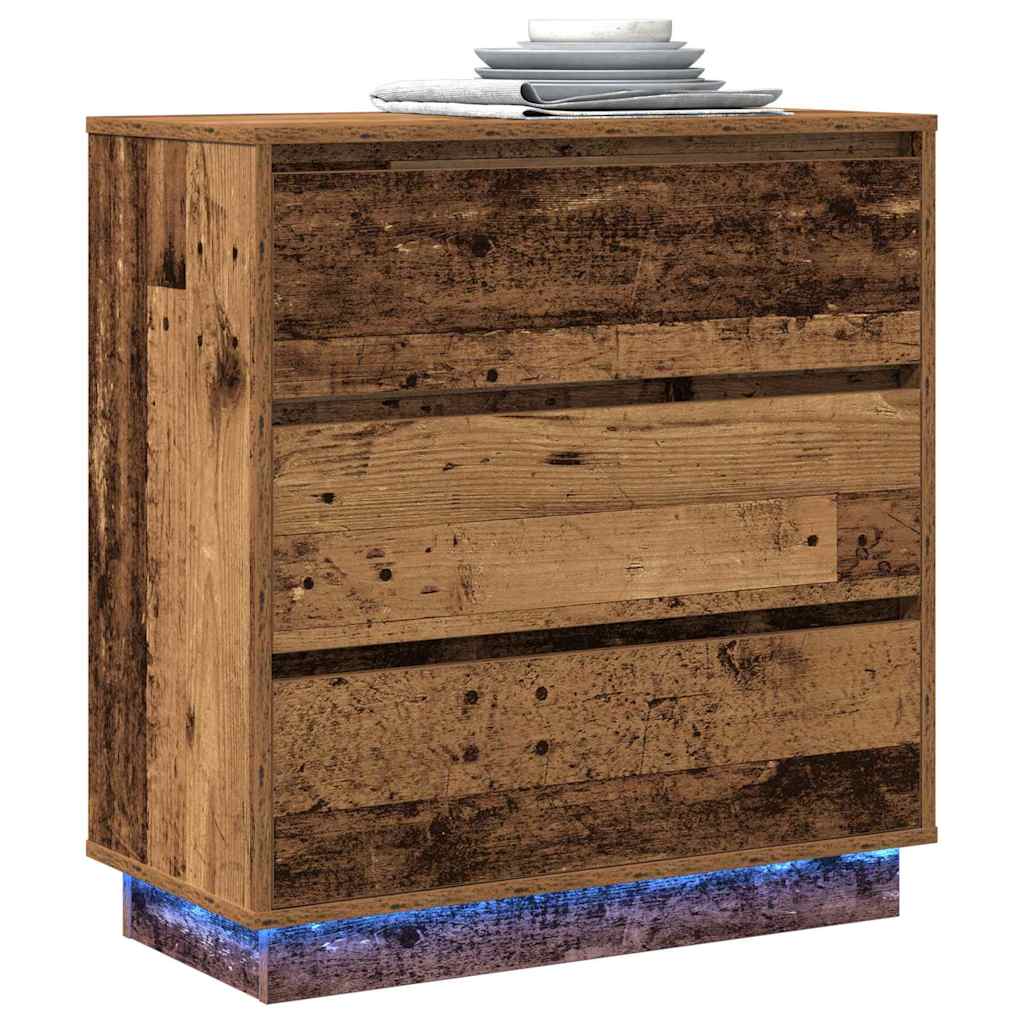 Nachttisch mit Altholz 71 x 34,5 x 75 cm Holzwerkstoff