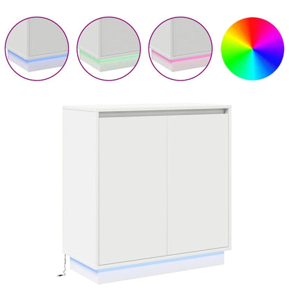 Sideboard mit Regal Weiß 71 x 34,5 x 75 cm Holzwerkstoff