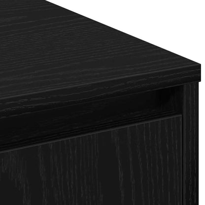Sideboard Schwarz Eichen-Optik 71 x 34,5 x 75 cm Holzwerkstoff