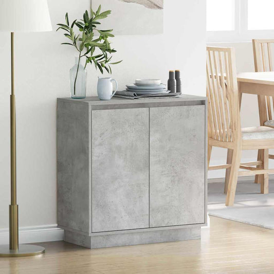 Sideboard mit Regal Beton Grau 71 x 34,5 x 75 cm Holzwerkstoff