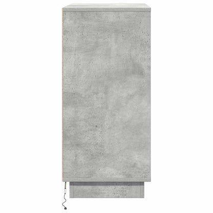 Sideboard mit Regal Beton Grau 71 x 34,5 x 75 cm Holzwerkstoff