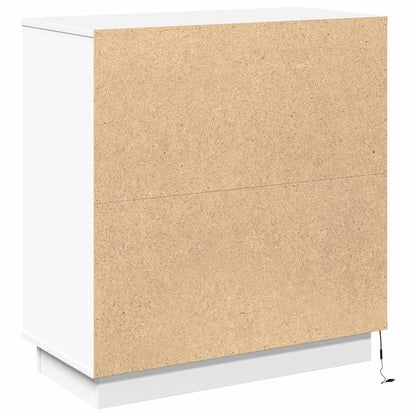 Sideboard mit LED Weiß 71 x 34,5 x 75 cm Holzwerkstoff
