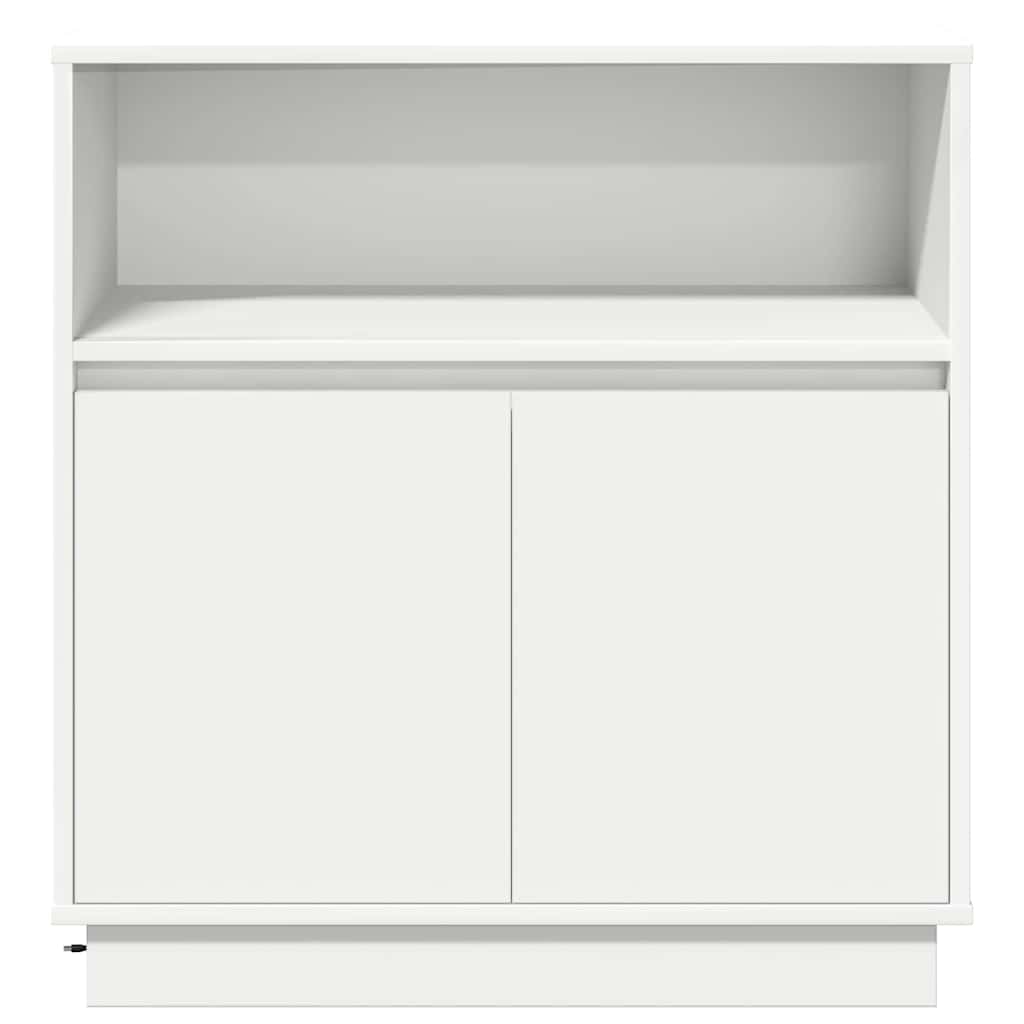 Sideboard mit LED Weiß 71 x 34,5 x 75 cm Holzwerkstoff