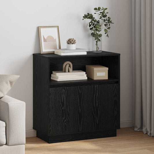 Sideboard mit LED Schwarze Eiche 71 x 34,5 x 75 cm