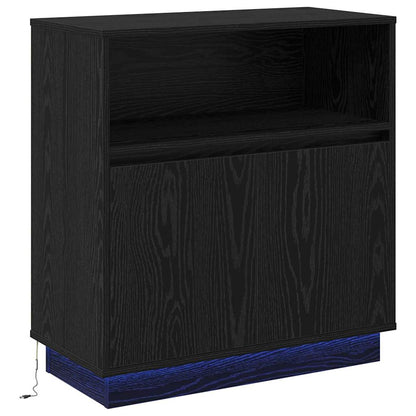 Sideboard mit LED Schwarze Eiche 71 x 34,5 x 75 cm