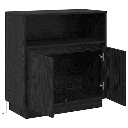 Sideboard mit LED Schwarze Eiche 71 x 34,5 x 75 cm