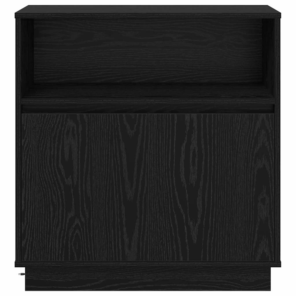 Sideboard mit LED Schwarze Eiche 71 x 34,5 x 75 cm