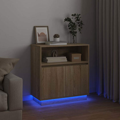 Sideboard mit LED Sonoma-Eiche 71 x 34,5 x 75 cm Holzwerkstoff