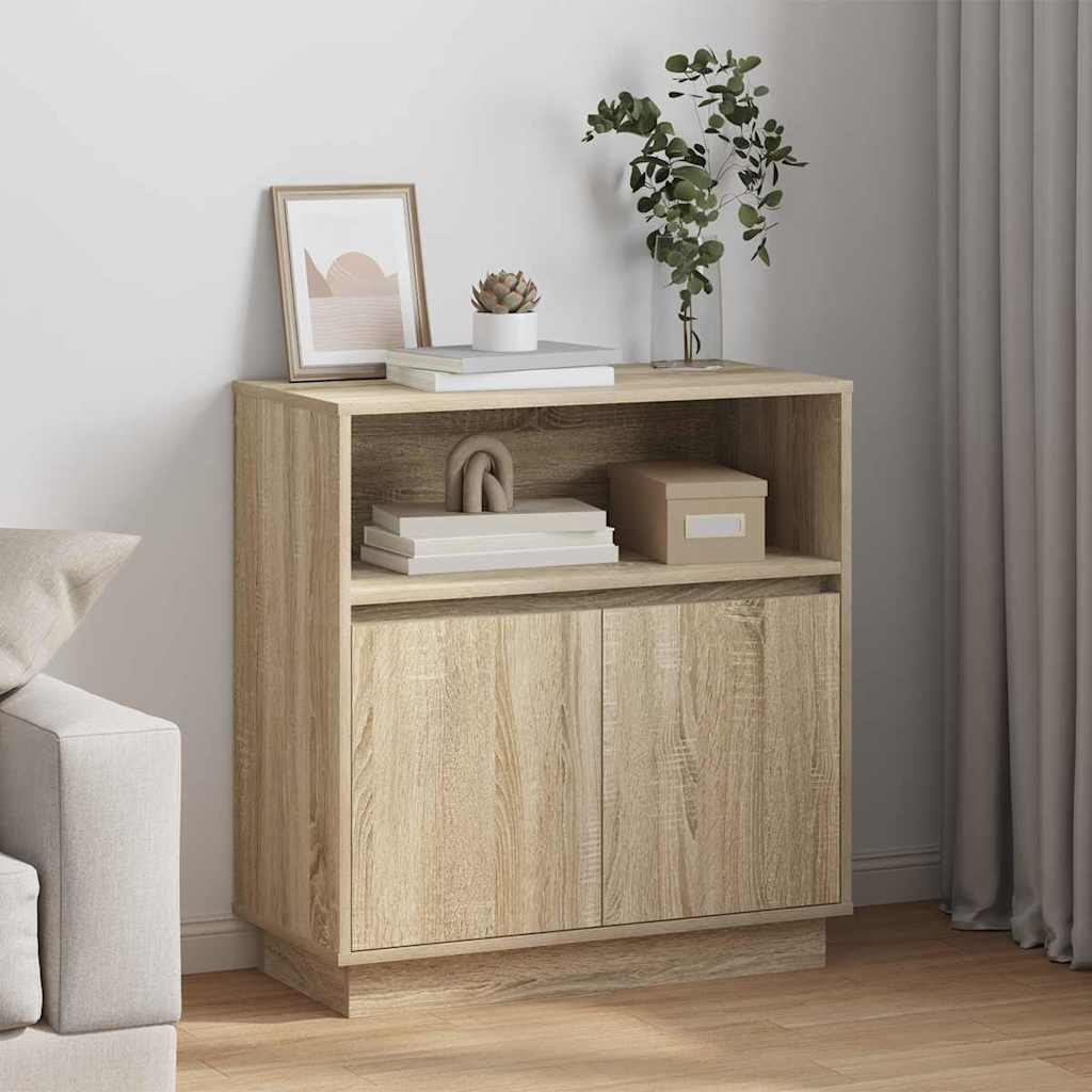 Sideboard mit LED Sonoma-Eiche 71 x 34,5 x 75 cm Holzwerkstoff