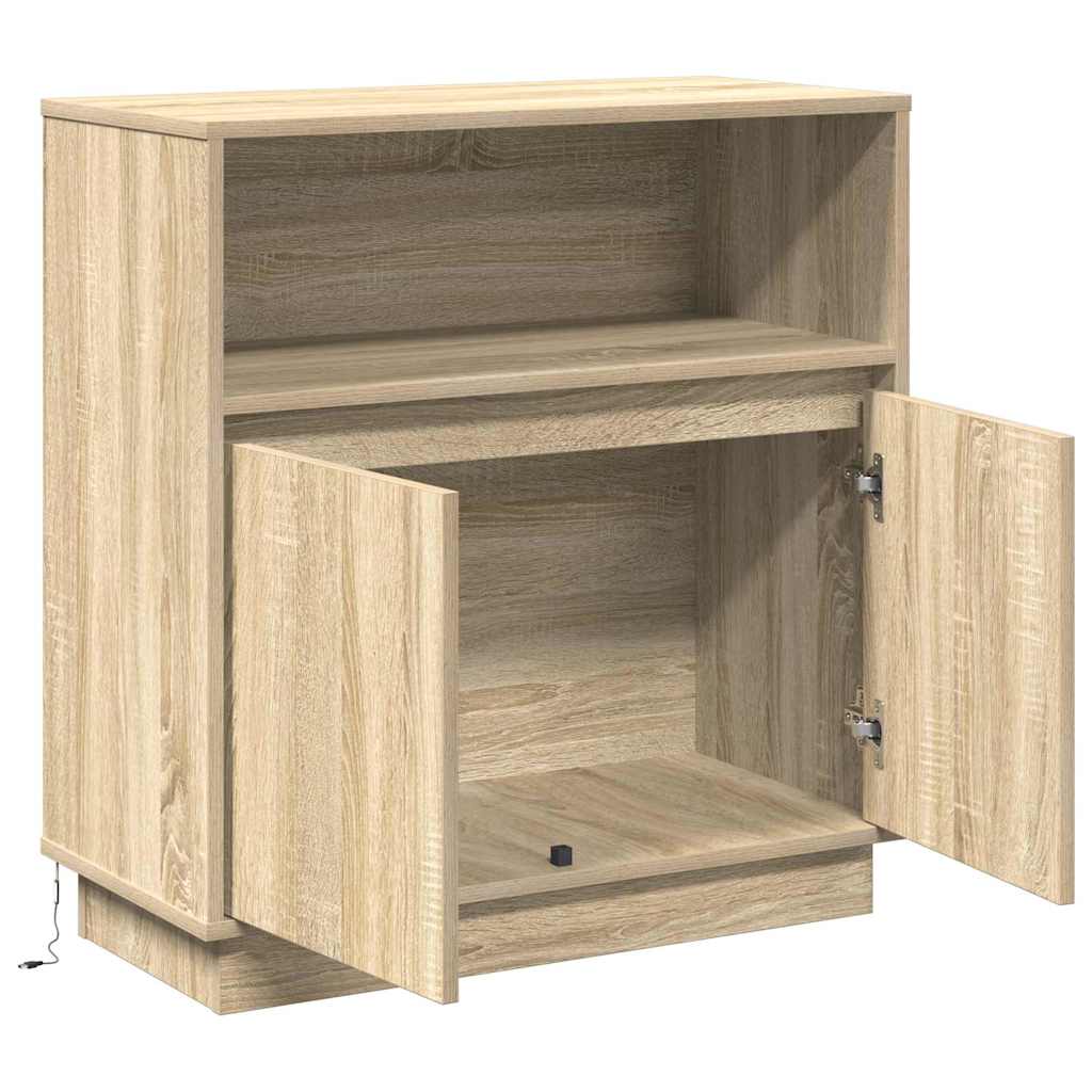 Sideboard mit LED Sonoma-Eiche 71 x 34,5 x 75 cm Holzwerkstoff