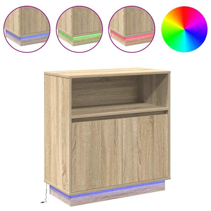 Sideboard mit LED Sonoma-Eiche 71 x 34,5 x 75 cm Holzwerkstoff