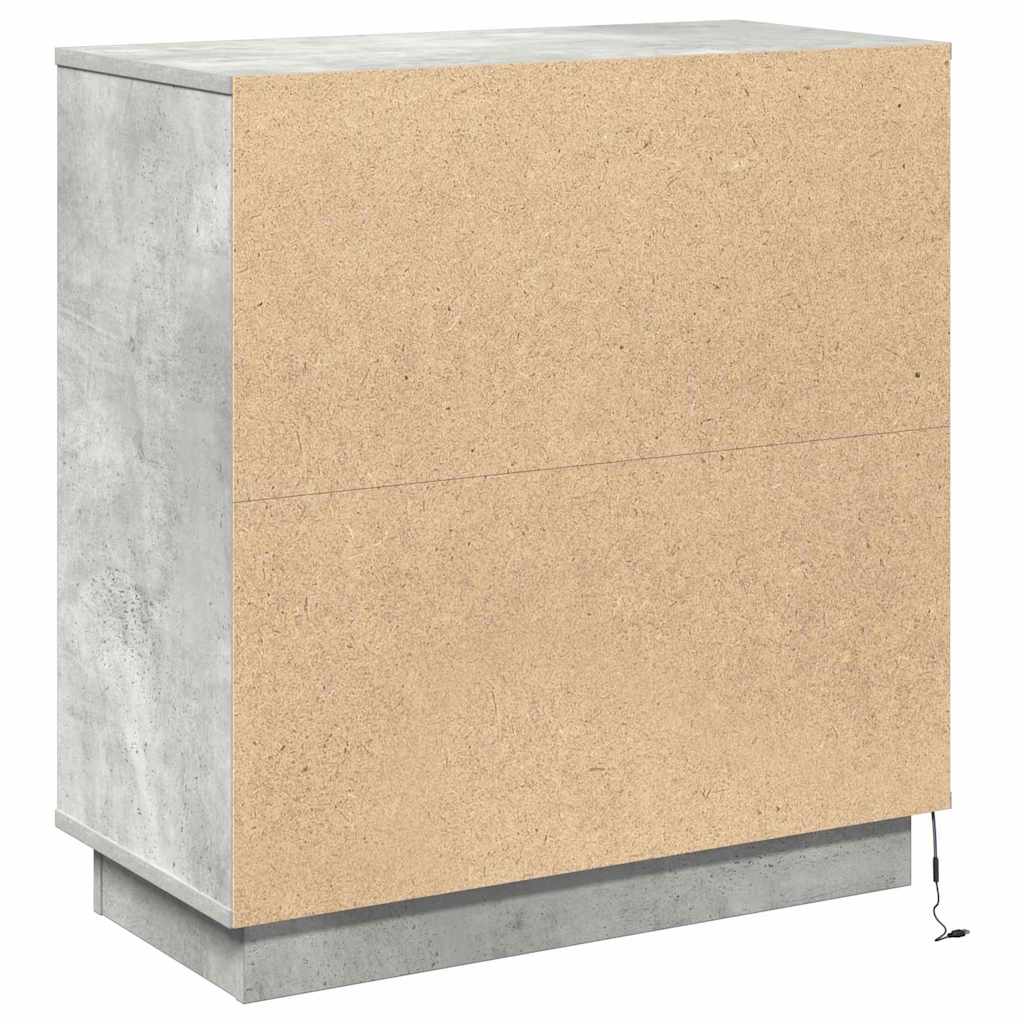 Sideboard mit LED Betongrau 71 x 34,5 x 75 cm Holzwerkstoff