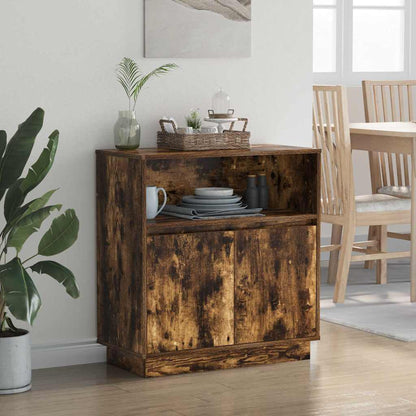 Sideboard mit LED Räuchereiche 71 x 34,5 x 75 cm Holzwerkstoff