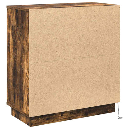 Sideboard mit LED Räuchereiche 71 x 34,5 x 75 cm Holzwerkstoff