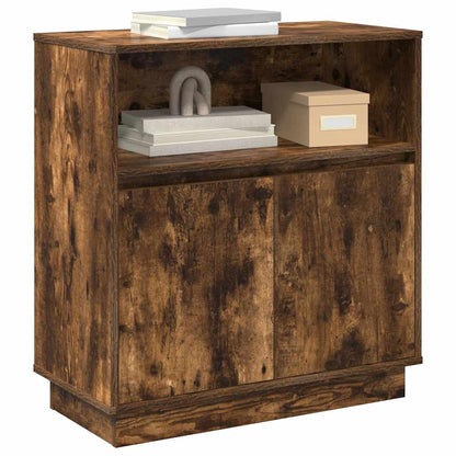 Sideboard mit LED Räuchereiche 71 x 34,5 x 75 cm Holzwerkstoff
