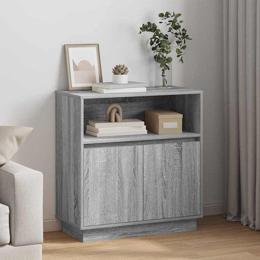 Sideboard mit LED Grau Sonoma 71 x 34,5 x 75 cm Holzwerkstoff