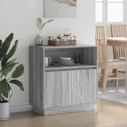 Sideboard mit LED Grau Sonoma 71 x 34,5 x 75 cm Holzwerkstoff