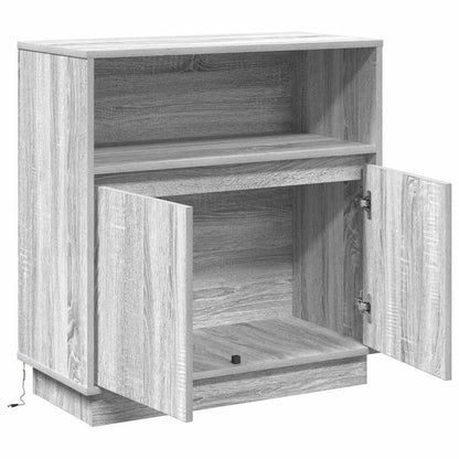 Sideboard mit LED Grau Sonoma 71 x 34,5 x 75 cm Holzwerkstoff