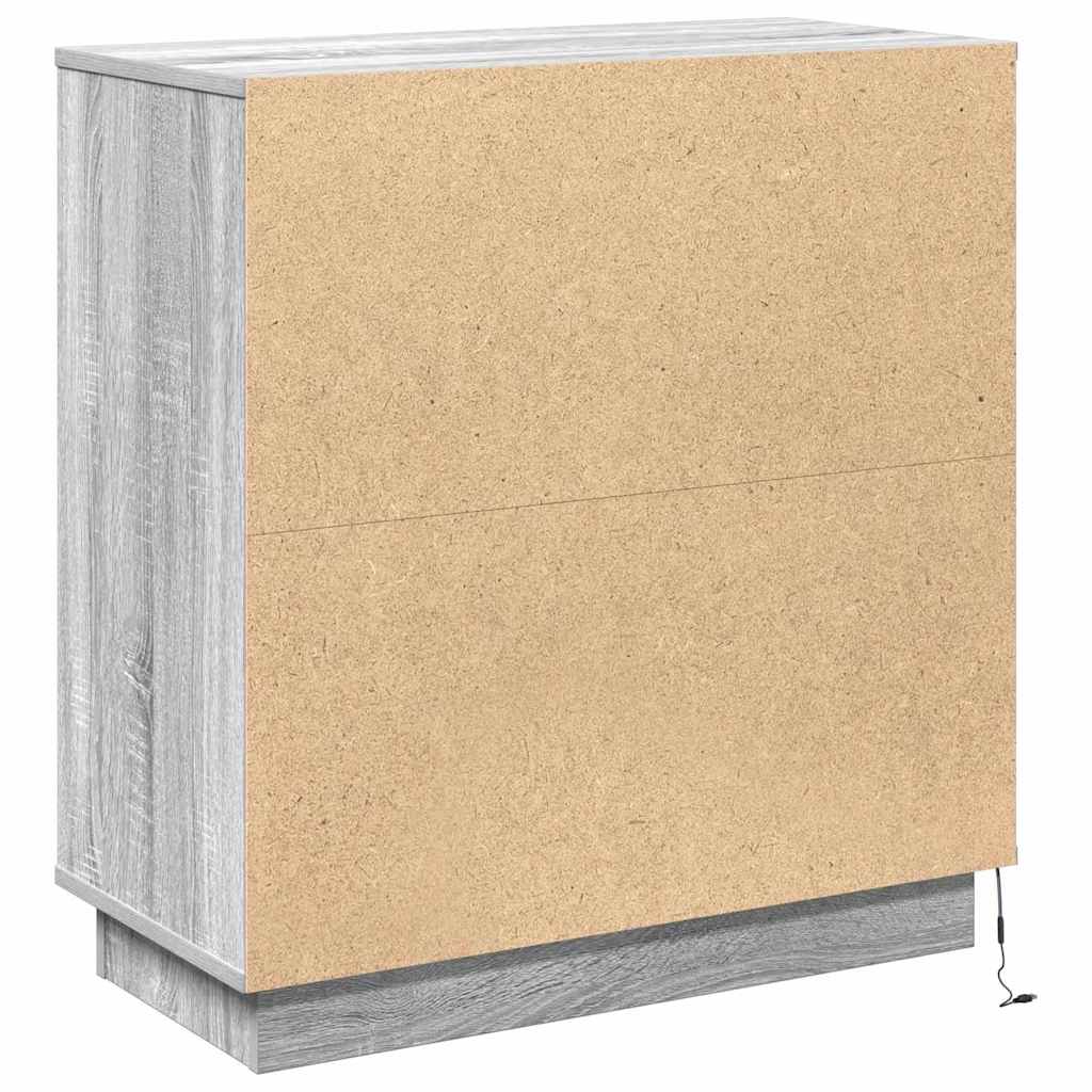 Sideboard mit LED Grau Sonoma 71 x 34,5 x 75 cm Holzwerkstoff