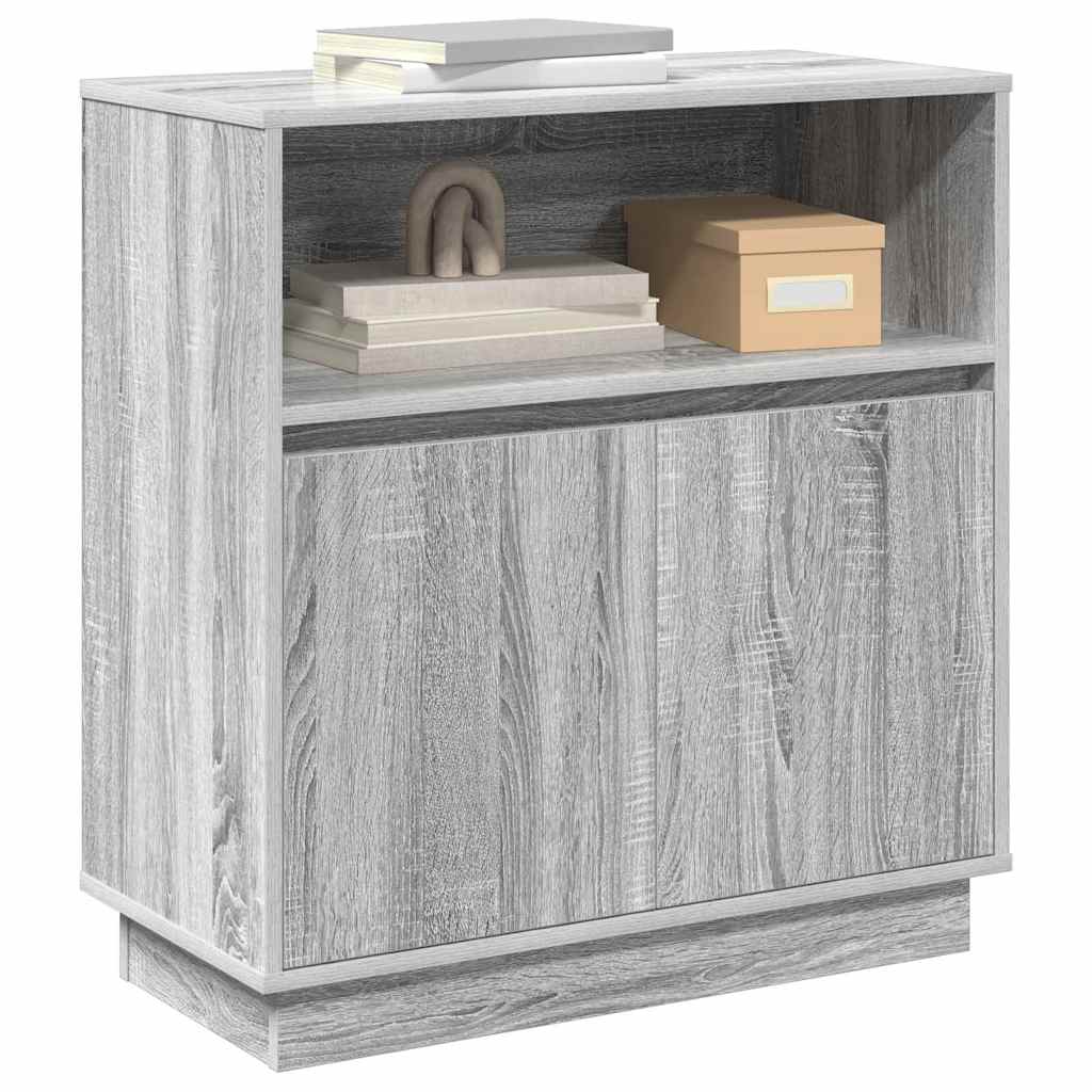 Sideboard mit LED Grau Sonoma 71 x 34,5 x 75 cm Holzwerkstoff
