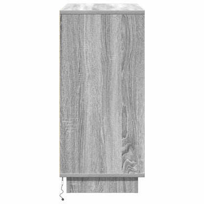 Sideboard mit LED Grau Sonoma 71 x 34,5 x 75 cm Holzwerkstoff