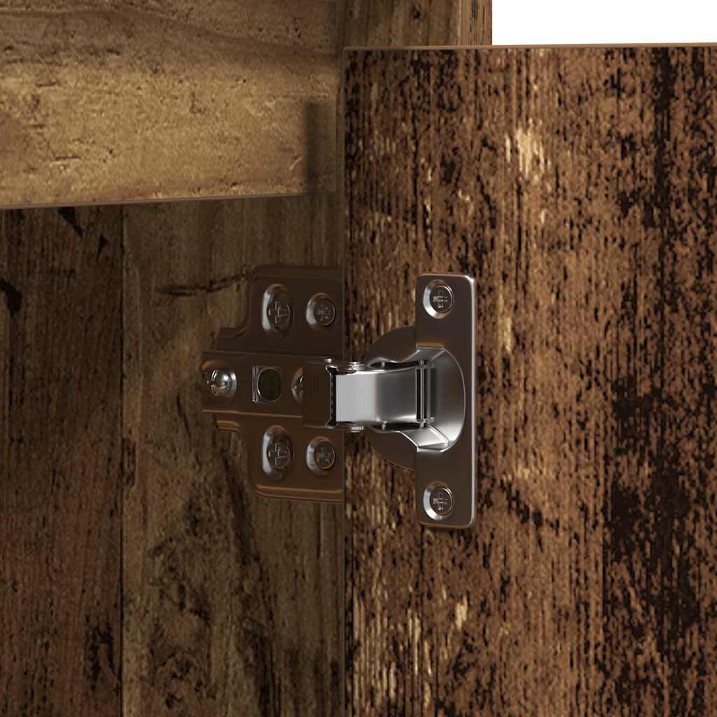 Sideboard mit LED Altholz 71 x 34,5 x 75 cm Holzwerkstoff