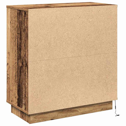 Sideboard mit LED Altholz 71 x 34,5 x 75 cm Holzwerkstoff