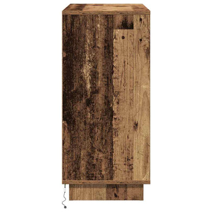 Sideboard mit LED Altholz 71 x 34,5 x 75 cm Holzwerkstoff