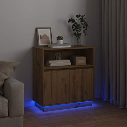 Sideboard mit LED Artisan-Eiche 71 x 34,5 x 75 cm Holzwerkstoff