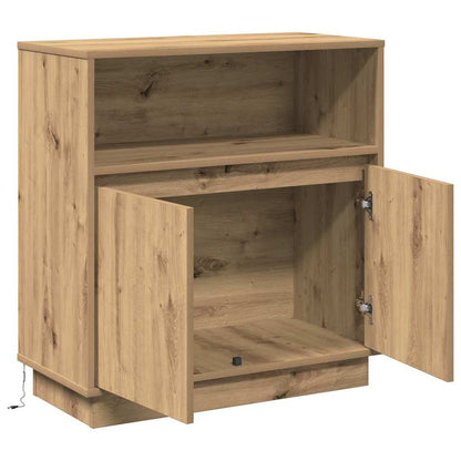 Sideboard mit LED Artisan-Eiche 71 x 34,5 x 75 cm Holzwerkstoff