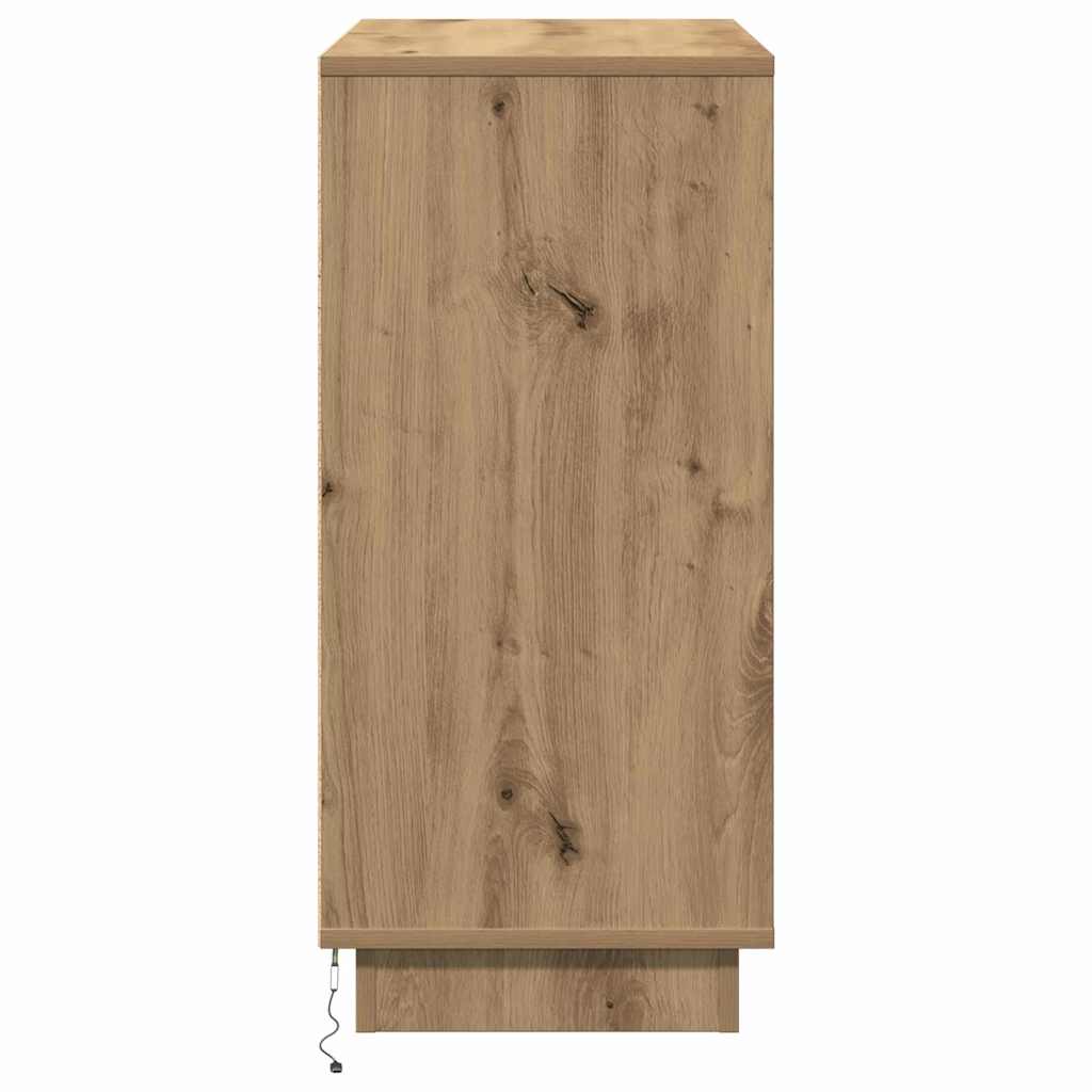 Sideboard mit LED Artisan-Eiche 71 x 34,5 x 75 cm Holzwerkstoff