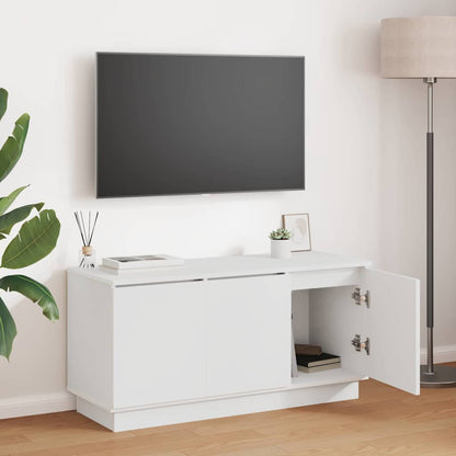 TV-Schrank mit LED Weiß 100 x 38 x 49 cm Holzwerkstoff