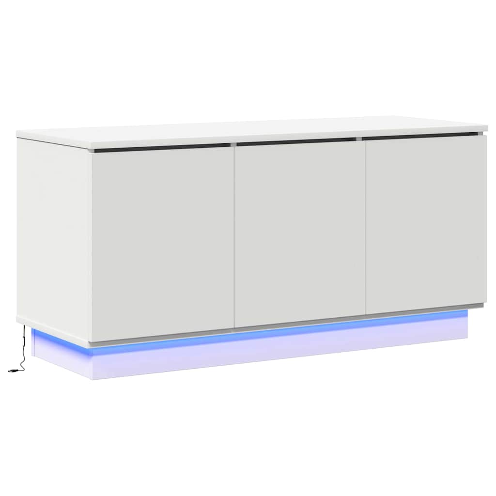 TV-Schrank mit LED Weiß 100 x 38 x 49 cm Holzwerkstoff
