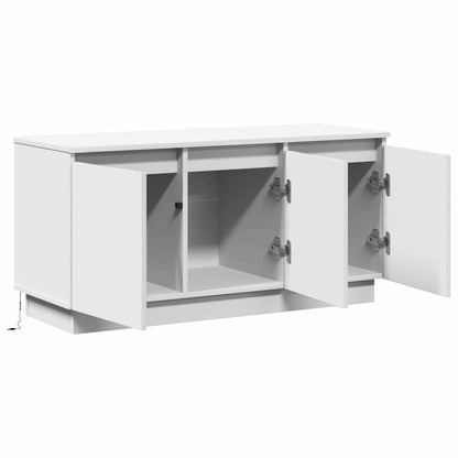 TV-Schrank mit LED Weiß 100 x 38 x 49 cm Holzwerkstoff