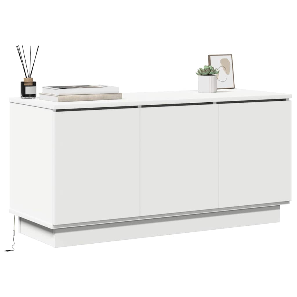 TV-Schrank mit LED Weiß 100 x 38 x 49 cm Holzwerkstoff