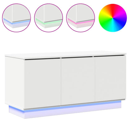 TV-Schrank mit LED Weiß 100 x 38 x 49 cm Holzwerkstoff