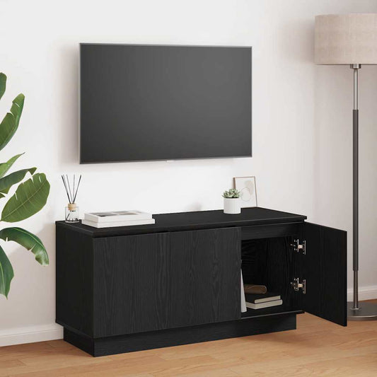 TV-Schrank mit LED Schwarze Eiche 100 x 38 x 49 cm