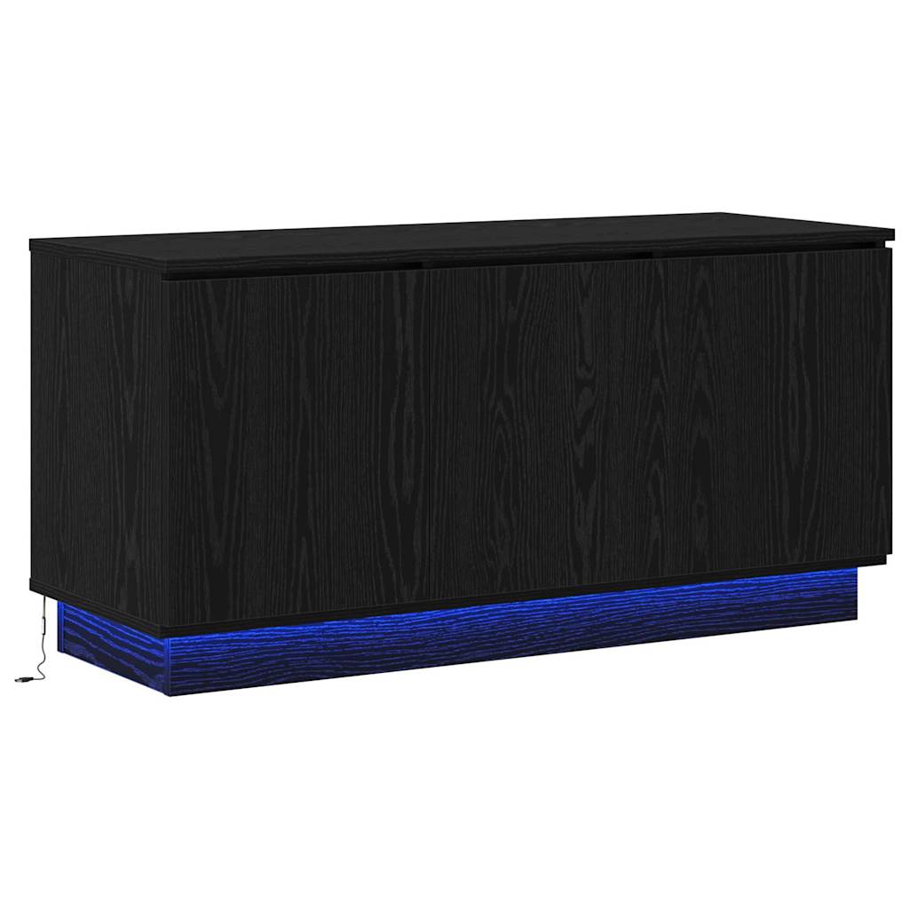 TV-Schrank mit LED Schwarze Eiche 100 x 38 x 49 cm