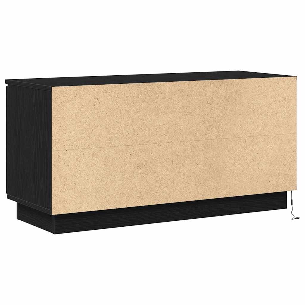TV-Schrank mit LED Schwarze Eiche 100 x 38 x 49 cm
